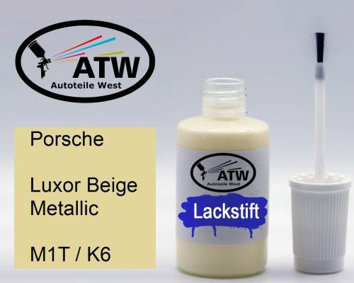 Porsche, Luxor Beige Metallic, M1T / K6: 20ml Lackstift, von ATW Autoteile West.